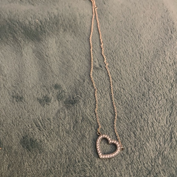 Silver Pandora Heart Necklace and Ring - Picture 2 of 3